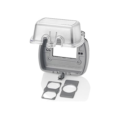 Leviton Electrical Box Cover, 1 Gang Gang, Polycarbonate, GFCI Receptacle Cover Type 5981-UCL